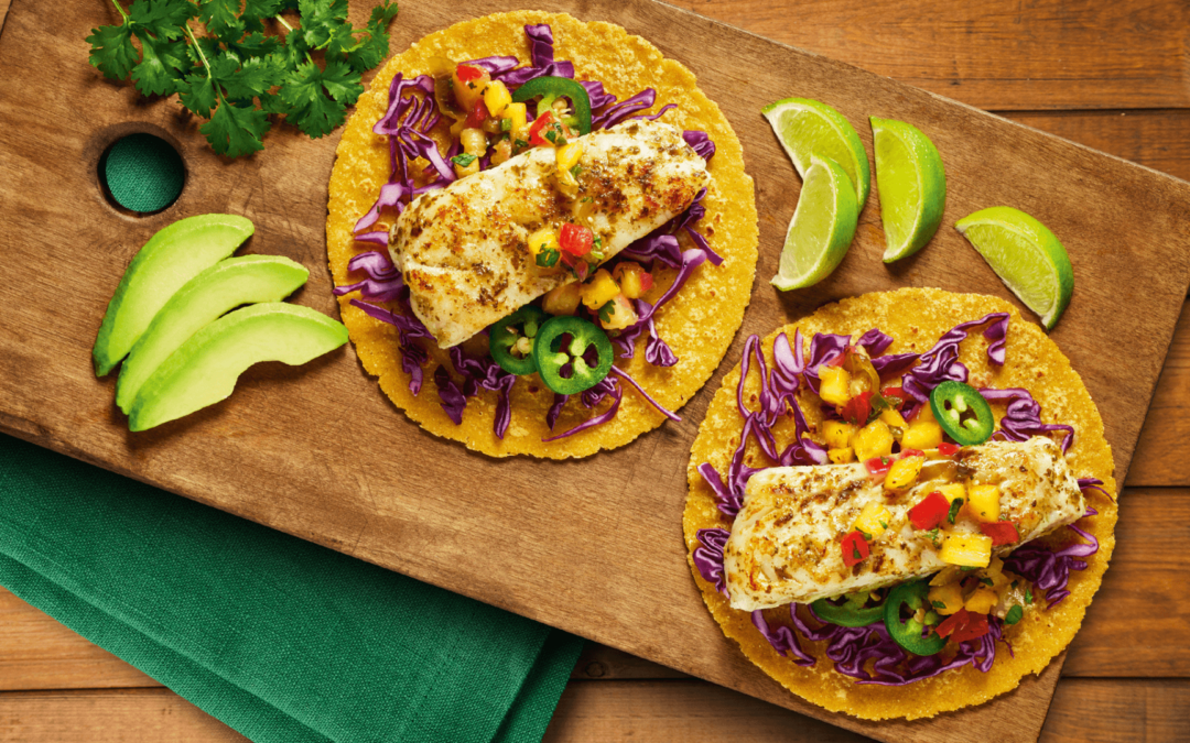 Three Chiles Cremosa Fish Tacos