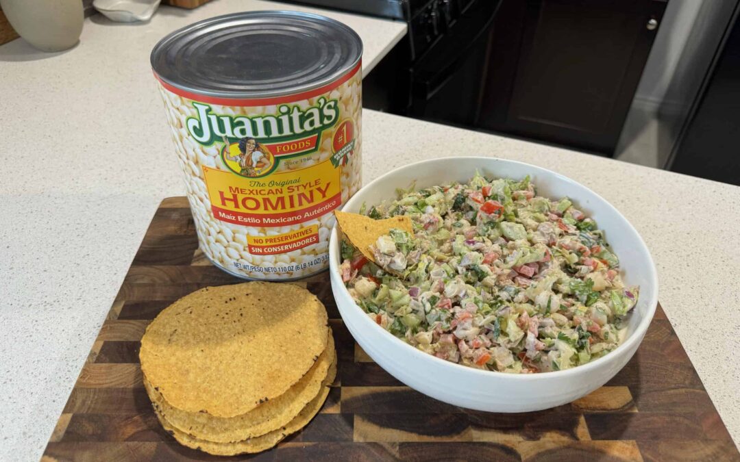 Hominy & Tuna Tostadas